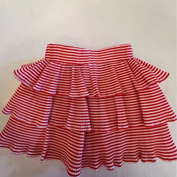 DISNEY MINNIE MOUSE RUFFLED RED AND WHITE SKIRT SIZE 3T. NEVER WORN - Picture 1 of 7